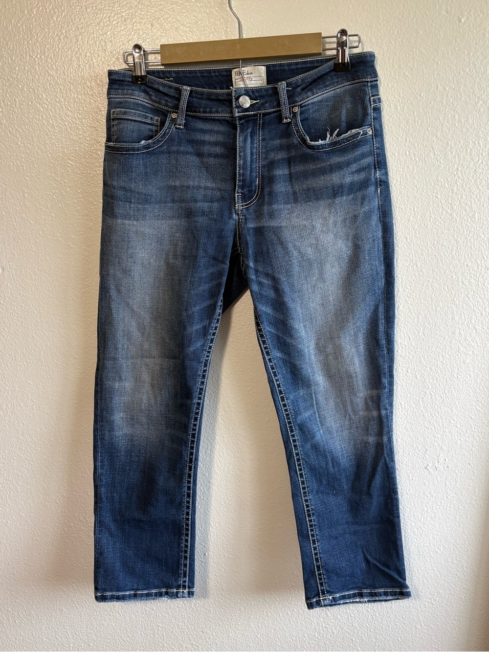 BKE Denim Gabby Size 28 Dark Wash Jeans Cropped Western Cowgirl Country